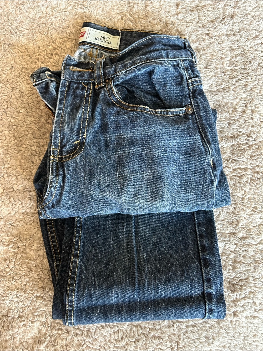 Levi's Boys Dark Blue Relaxed Fit Jeans